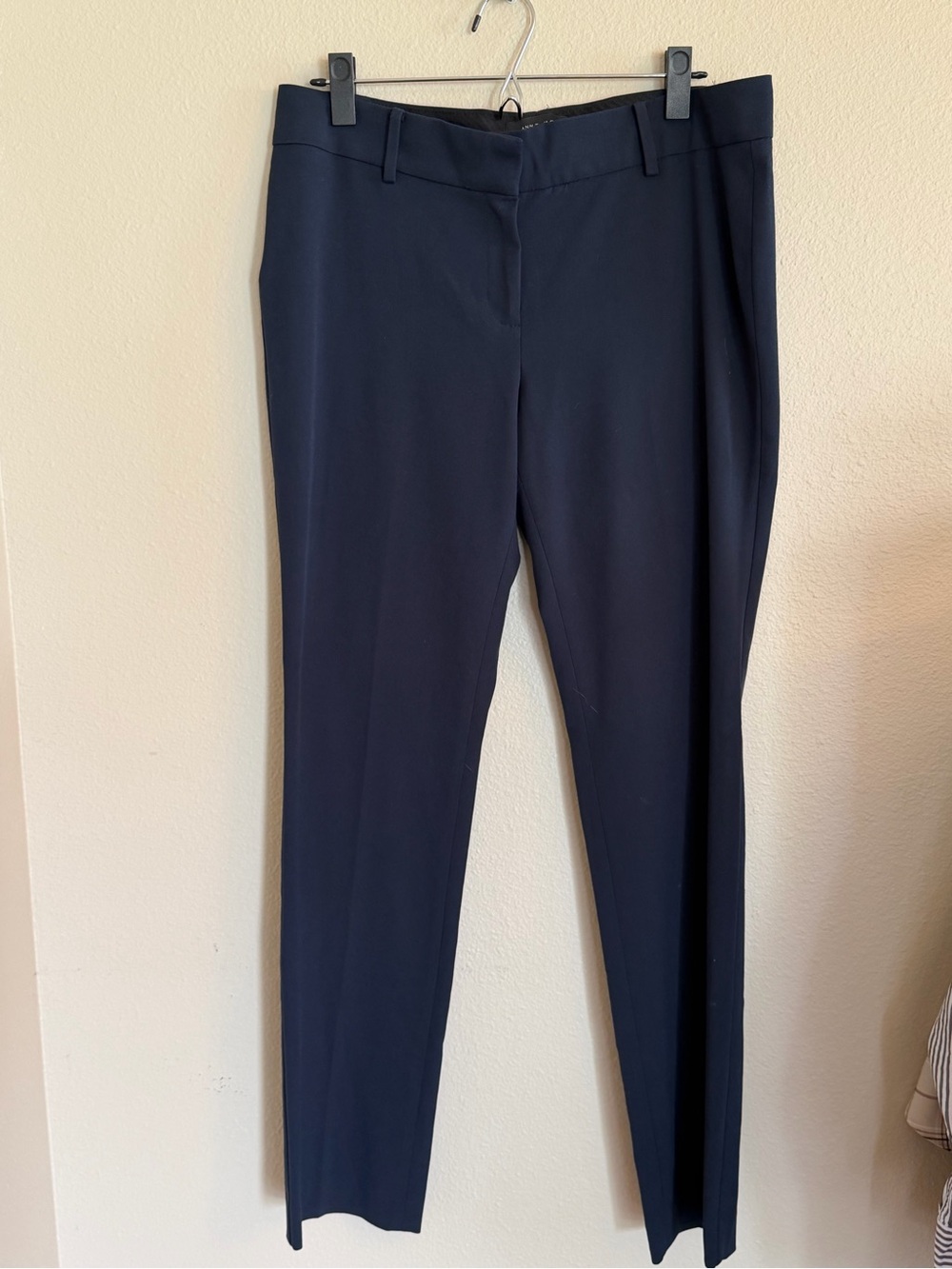 Ann Taylor Dark Navy Slim Straight Trousers